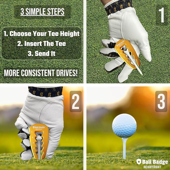 Ball Badge HeightRight Adjustable Golf Tee Height Tool – Precision Tee Height - Image 2