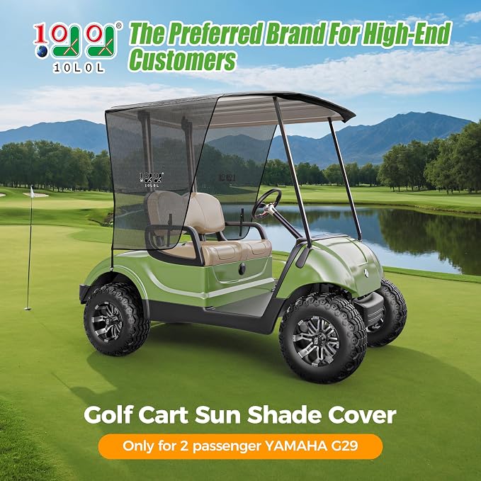 10L0L 2 Passenger Golf Cart Sun Shade Cover - Image 2
