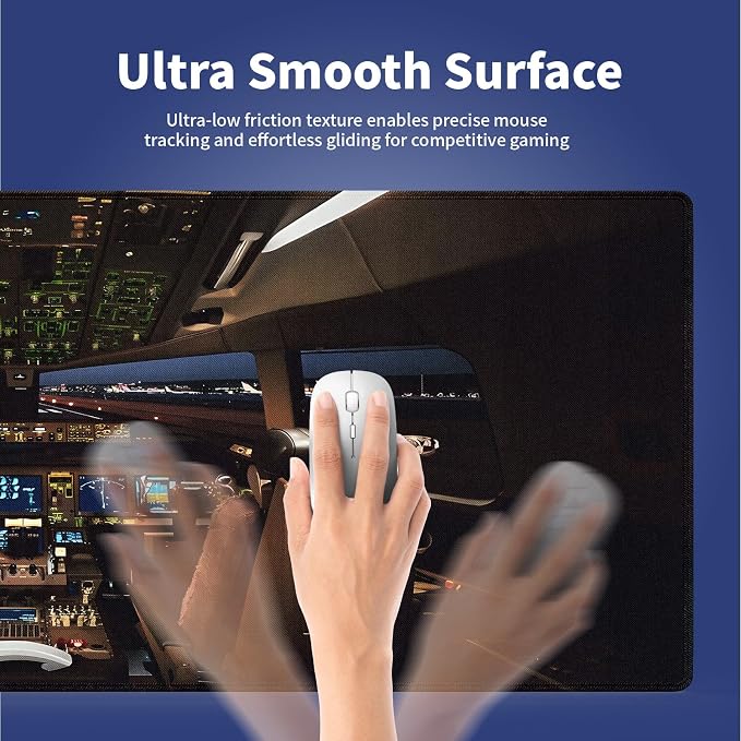 Wknoon. Extra Large Gaming & Office Mouse Pad – Boeing 777 Airplane Cockpit - Image 4