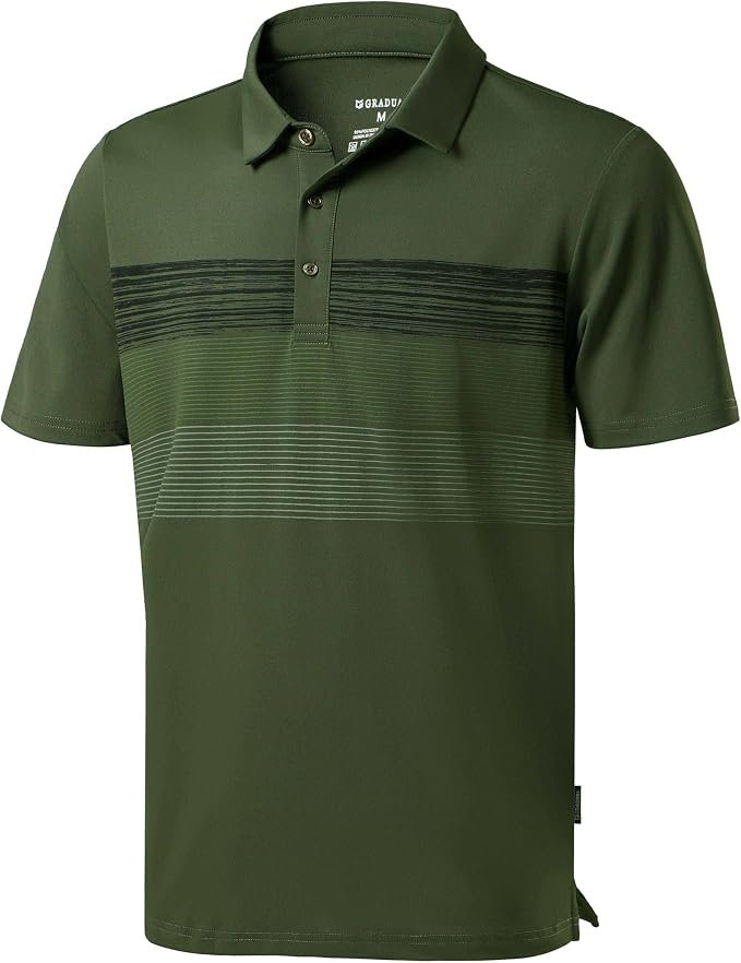 Men's Golf Shirts Dry Fit Moisture Wicking Performance Short Sleeve Collared by GGradual