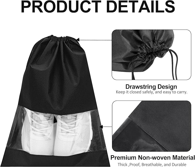 YAMIU 12PCS Shoe Bags for Travel - Image 4