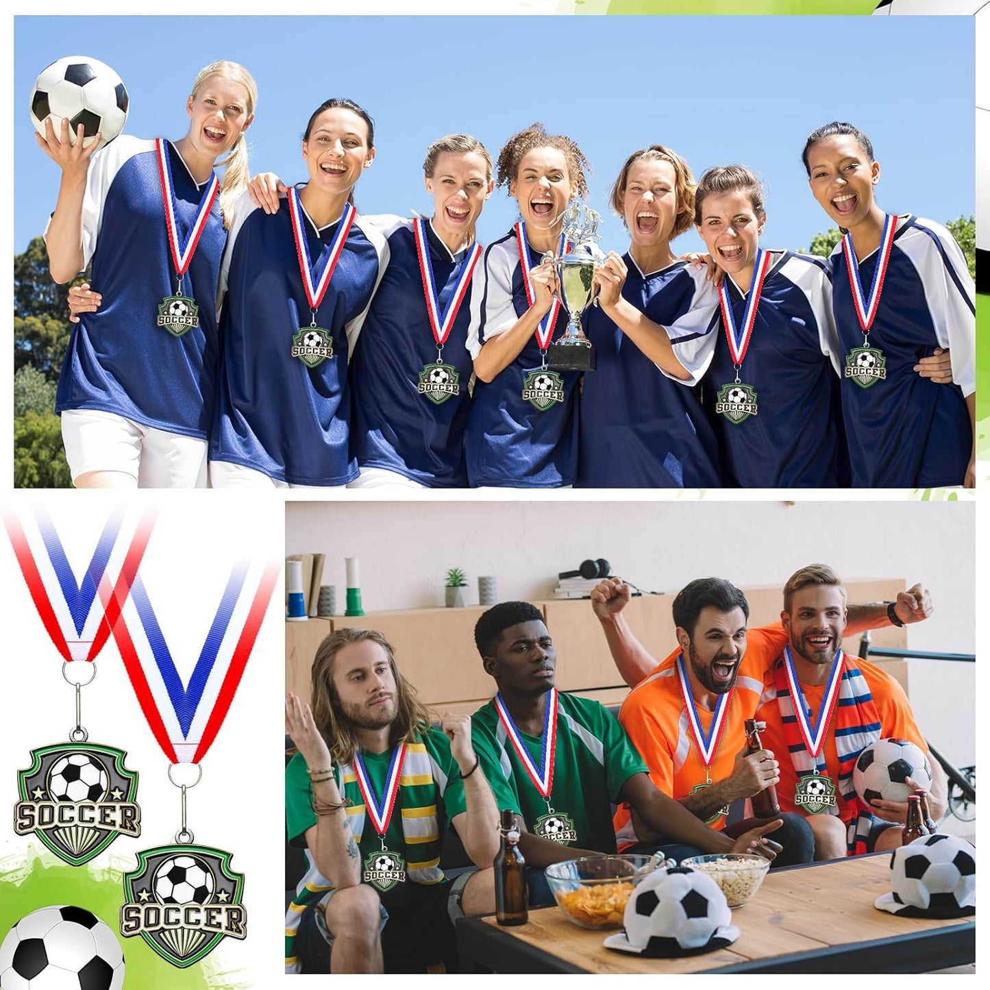 10/20 /30/40 Pcs Award Medals Bulk Sports Medals with Neck Ribbons 2.4 Inch Winner Award Trophy Prize Gift for Sports Themed Party Favors Tournaments School Match