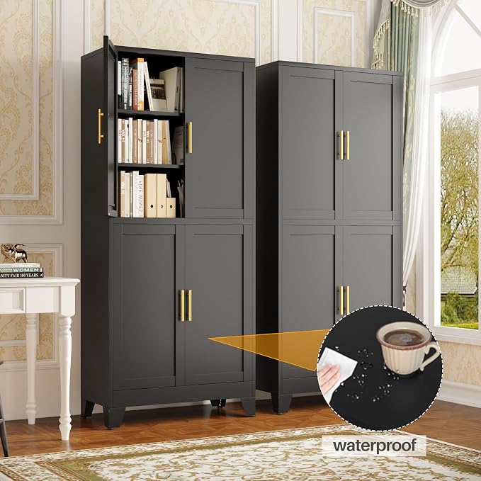 75" H Tall Kitchen Pantry Cabinet, Pantry Storage - Image 4