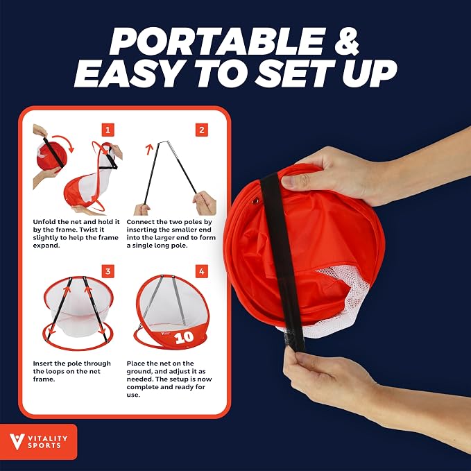 Vitality Sports Golf Chipping Net, Indoor Outdoor Chipping Game - Image 5