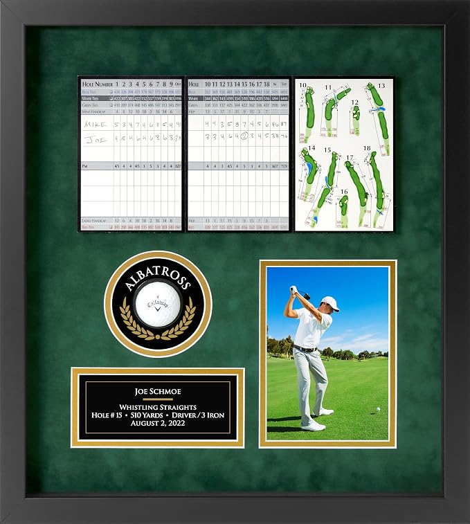 Albatross Golf Display Case Frame, 4 Components by MASTERPIECEFRAMINGIMAGING