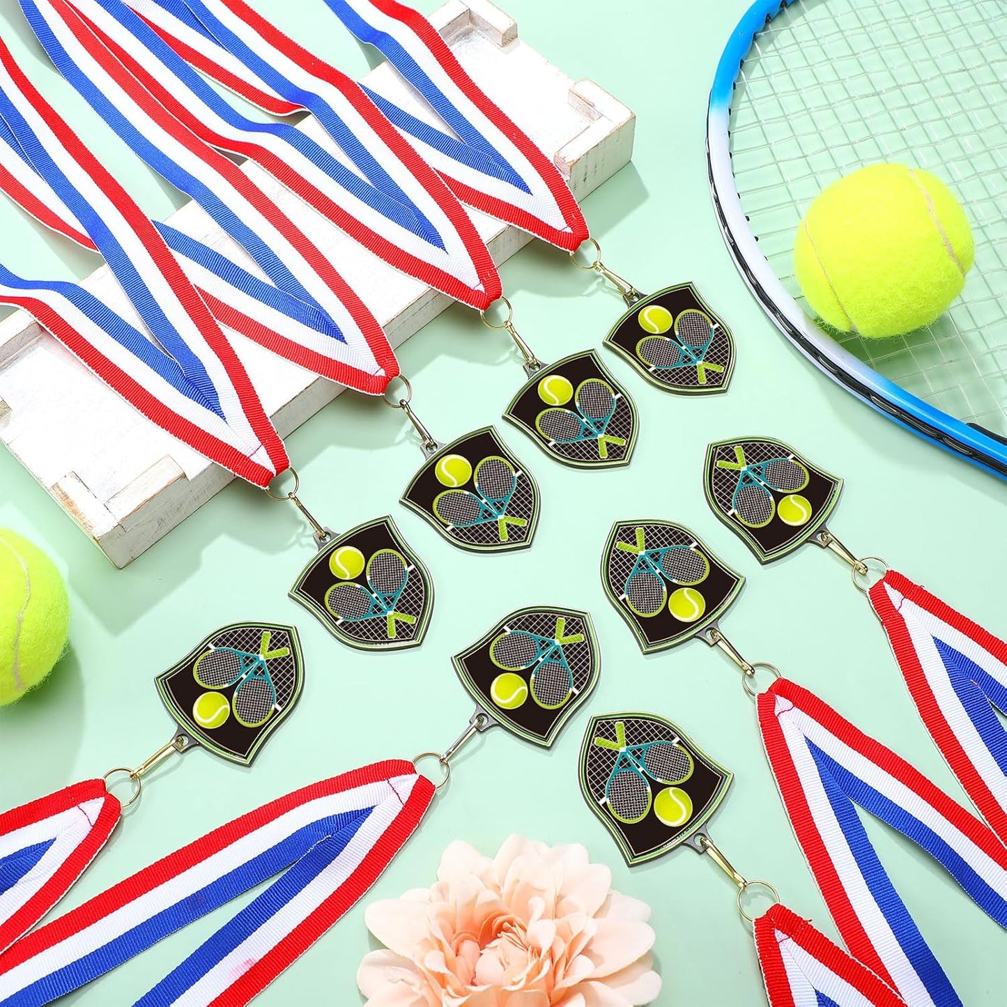 10/20 /30/40 Pcs Award Medals Bulk Sports Medals with Neck Ribbons 2.4 Inch Winner Award Trophy Prize Gift for Sports Themed Party Favors Tournaments School Match