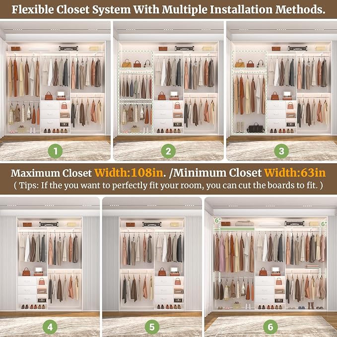 Aheaplus Closet System, Closet Organizer - Image 6