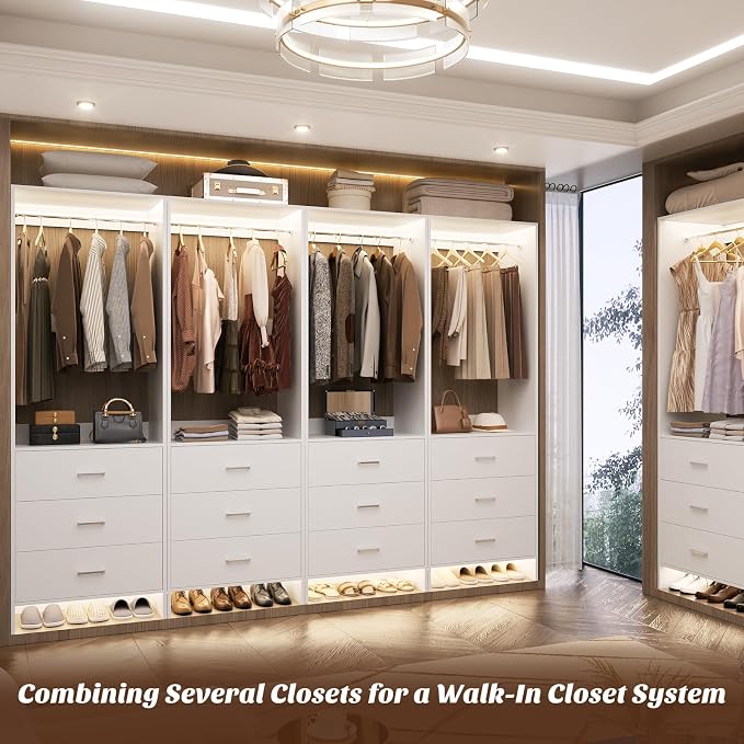 Aheaplus Closet System Closet Organizer, Wood Closet Organizer System, Walk-in - Image 5