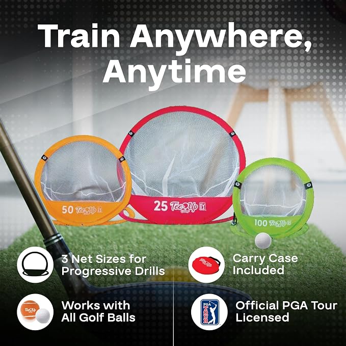 PGA Tour Golf Practice Aids by Golfgen: Premium Chipping Nets, Putting Rings - Image 2