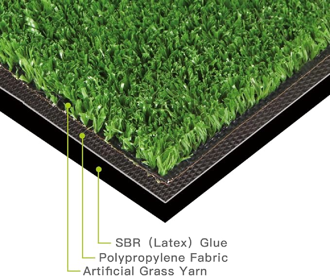 Artificial Grass Turf, 6ft x 68ft 0.4" Pile Height, Indoor Outdoor Fake - Image 5