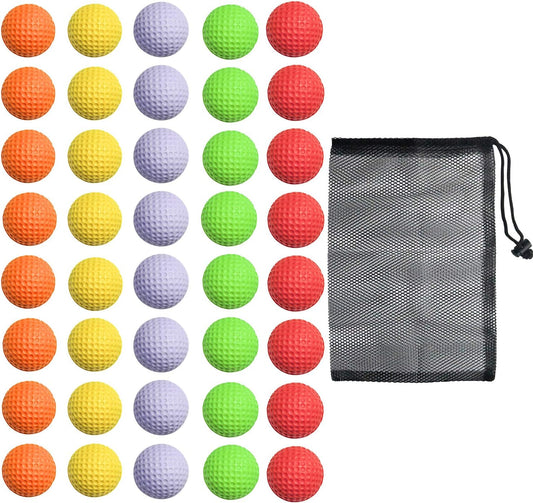 40 Pack Foam Golf Practice Balls - Realistic Feel and Limited Flight Training Balls for Indoor or Outdoor