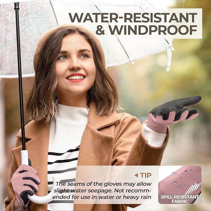 SIMARI Winter Gloves for Women, TouchScreen Water-Resistant Warm Thermal Gloves - Image 4