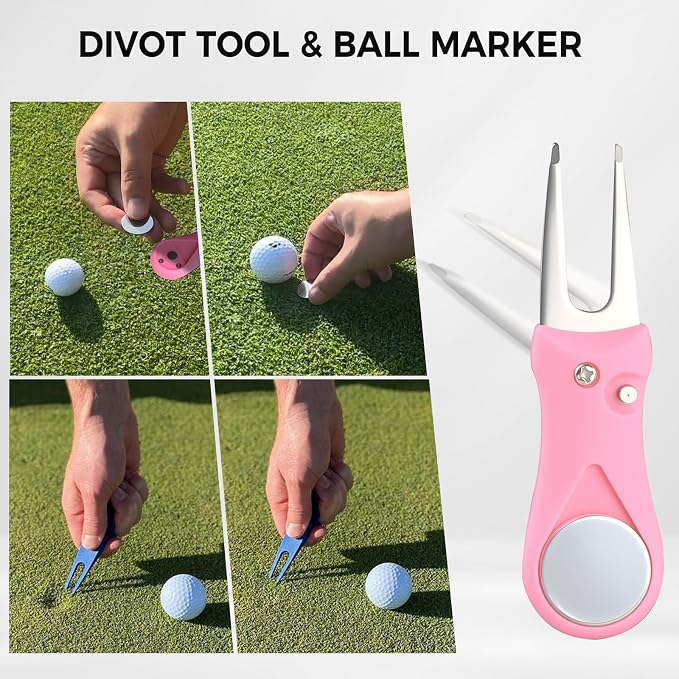 Pink Golf Accessories for Women, Acrylic Paint Ink 16 Pcs Golf Essentials Kit - Image 5