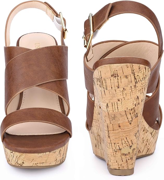Perphy Open Toe Platform Wedge Sandals - Image 3