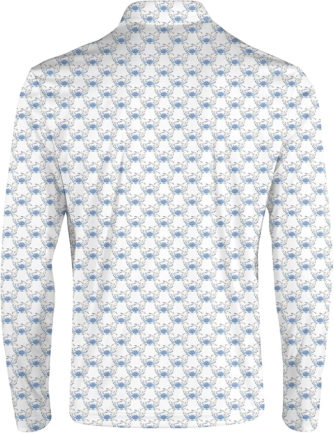Men's Long Sleeve Golf Shirt Quick Dry 3 Button Work Fishing Outdoor Casual - Image 4