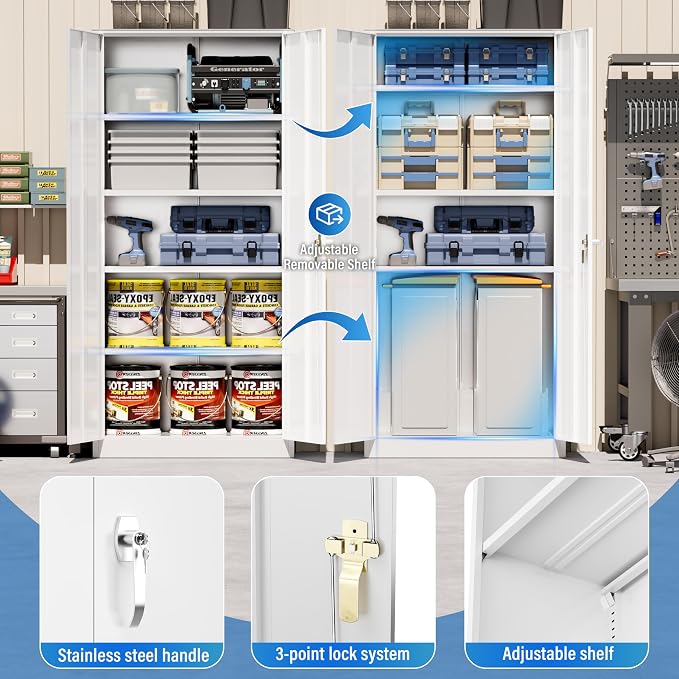Greenvelly Metal Storage Cabinet - Image 4
