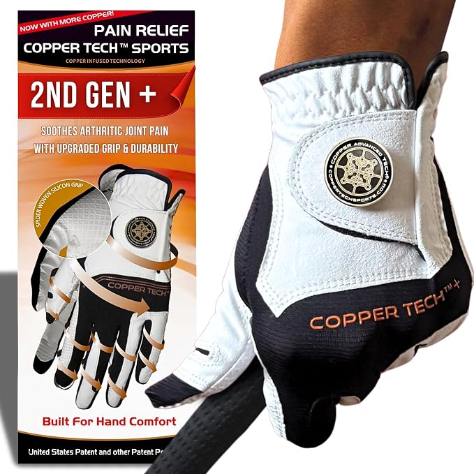 Copper Tech Golf Gloves Men Right Handed Golfer or Left Handed Golfer | Copper by CopperTechSports