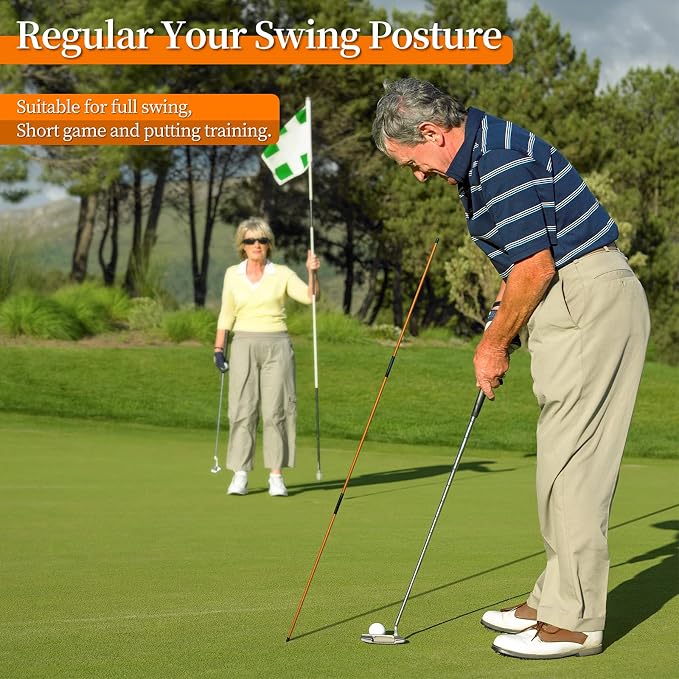 MoKo Golf Alignment Stick, 2 Set Golf Alignment Rods, Posture Corrector - Image 5