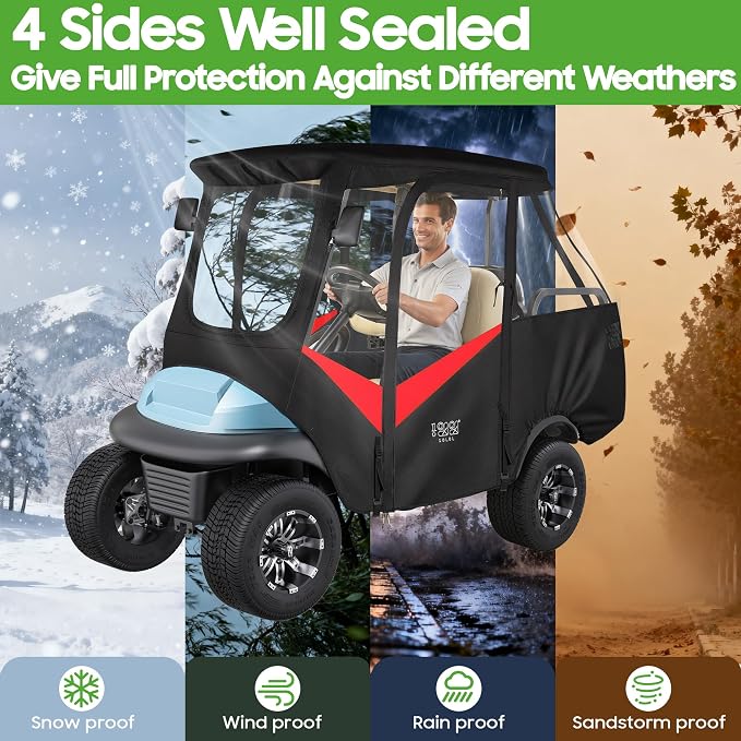 10L0L Golf Cart 4 Passenger Enclosure - Image 3