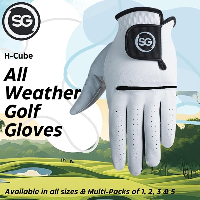 H-Cube All-Weather & Leather Golf Gloves - Image 2