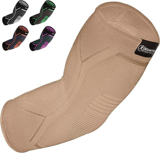 Kunto Fitness Elbow Brace Compression Support Sleeve by KuntoFitnessProducts