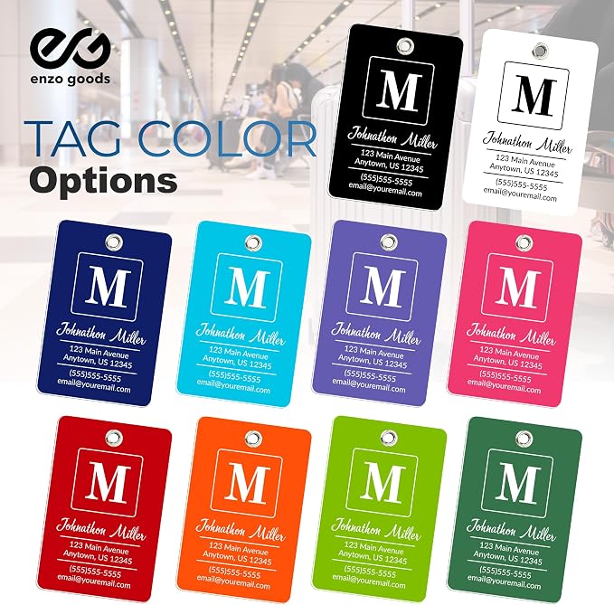 Personalized Luggage Tag | 2 Pack | Custom Luggage Tags - Image 7