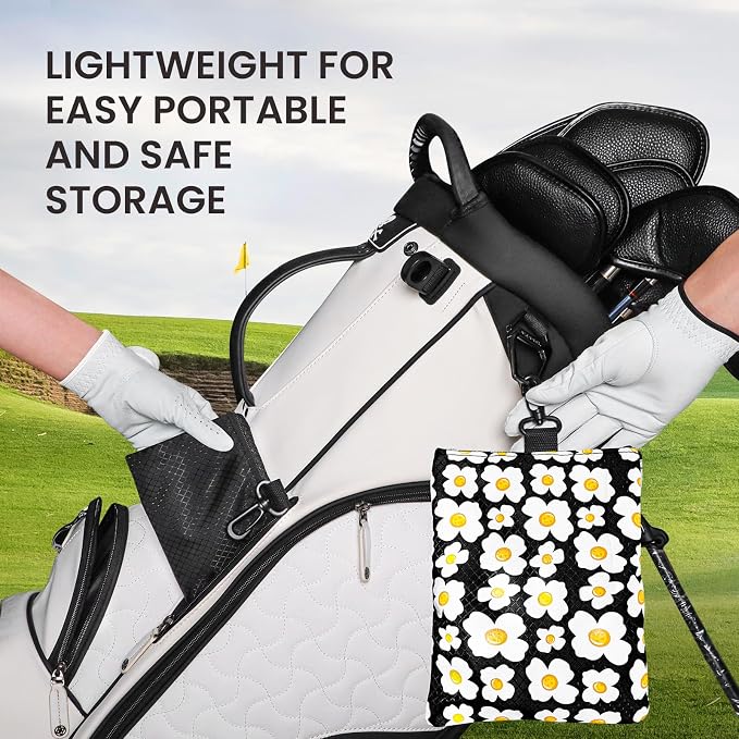 Golf Bag Accessories Valuables Pouch Bags Multi Pocket Zipper Hook - Image 4