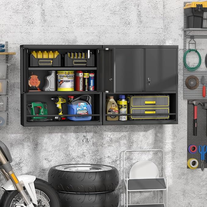 GREATMEET 31" H Metal Garage Storage Cabinets - Image 2