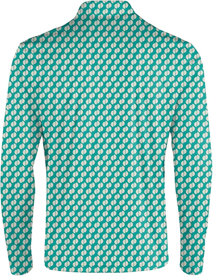 Men's Long Sleeve Golf Shirt Quick Dry 3 Button Work Fishing Outdoor Casual - Image 4