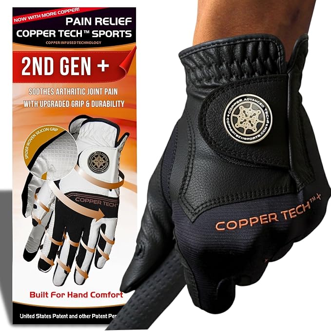 Copper Tech Golf Gloves Men Right Handed Golfer or Left Handed Golfer | Copper by CopperTechSports