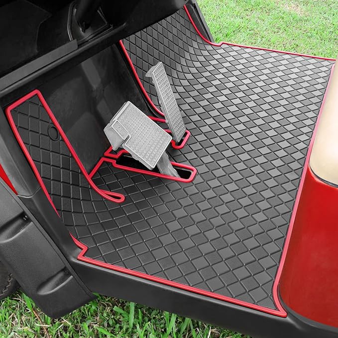 Golf Cart Floor Liner Mat 8mm Thick Rubber Full Coverage Fit by Cartalia