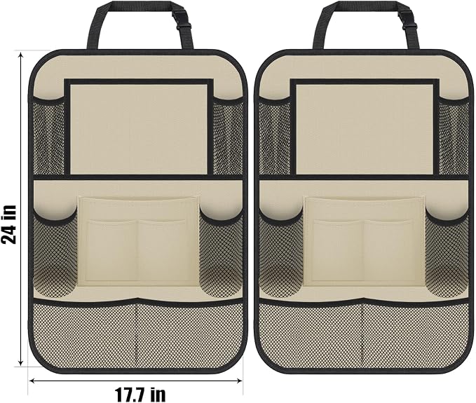 Car Backseat Organizer with 11" Table Holder, 10 Storage Pockets Seat Back - Image 5