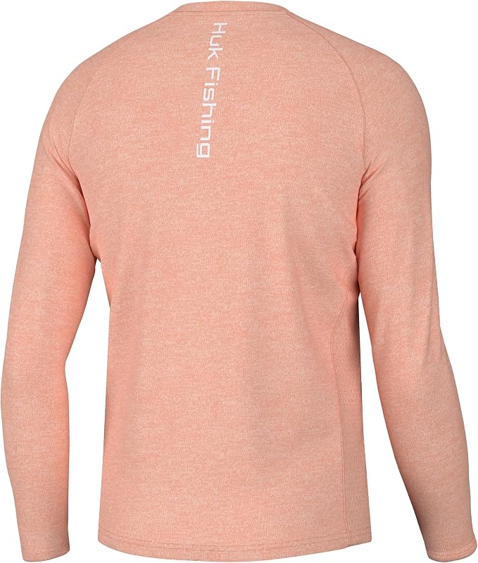 HUK Mens Pursuit Heather Long Sleeve Shirt, Fishing Shirt - Image 2