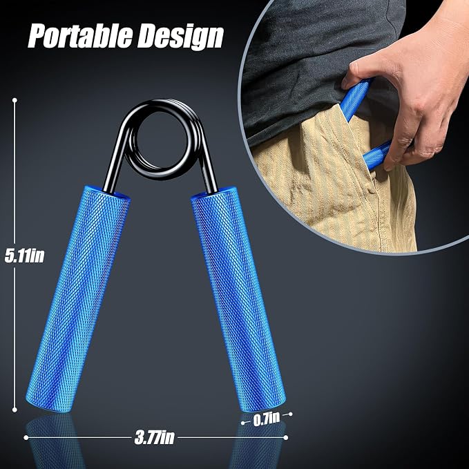 Grip Strength Trainer 4 Pack, 50LB-200LB Metal Hand Grip Strengthener, Non-Slip - Image 6