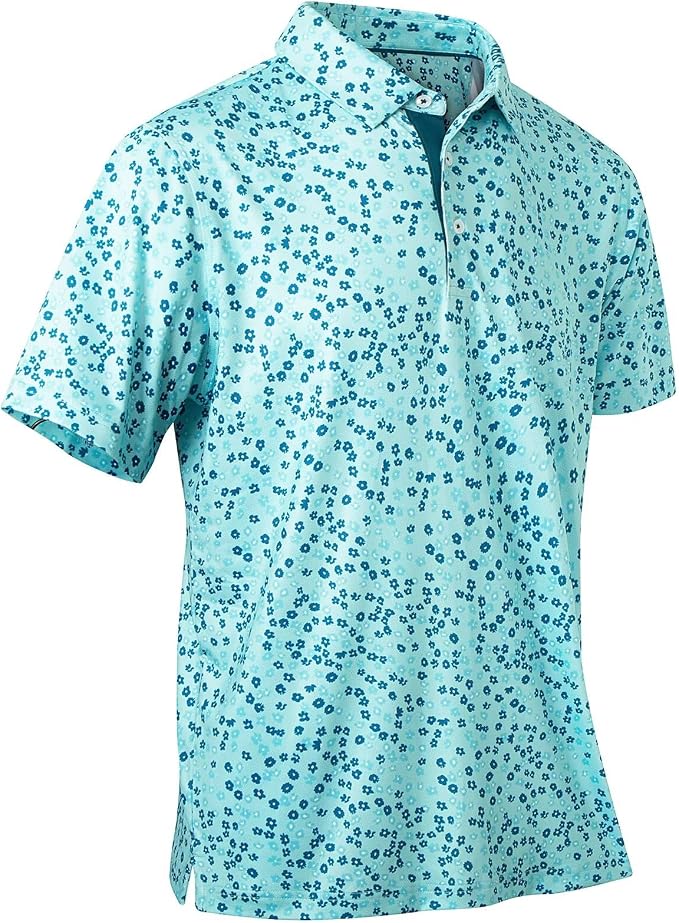 Mens Golf Shirts Quick Dry Moisture Wicking Casual Short Sleeve Performance by GYART