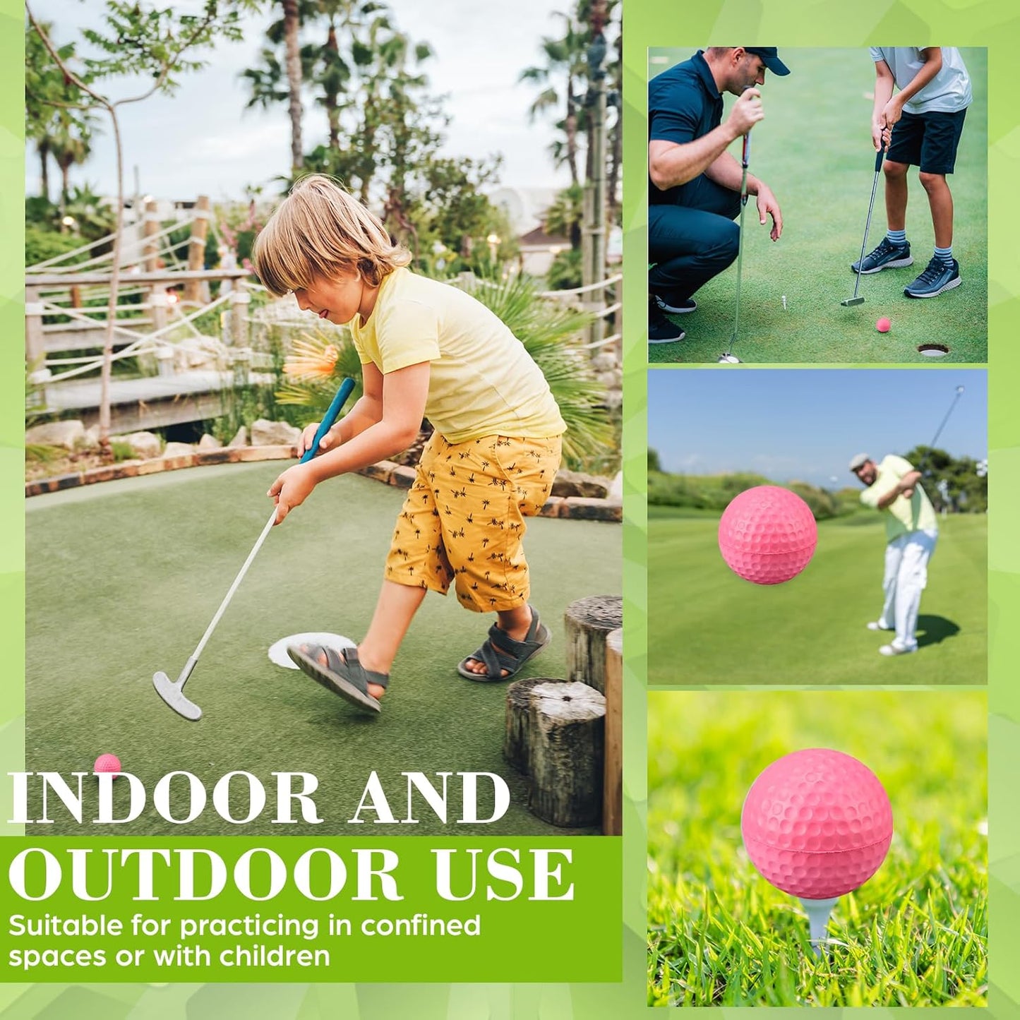 12 Pcs Foam Golf Practice Balls Soft Foam Balls for Golf Practice Realistic Feel and Flight Sport Training