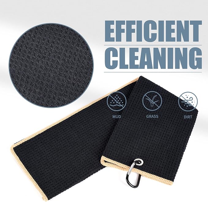 Mile High Life Tri-fold Golf Towel | Premium Microfiber Fabric | Waffle Pattern - Image 3