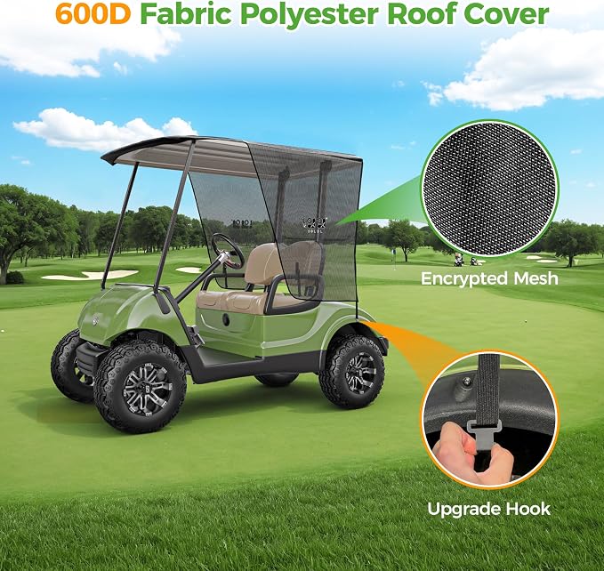 10L0L 2 Passenger Golf Cart Sun Shade Cover - Image 6