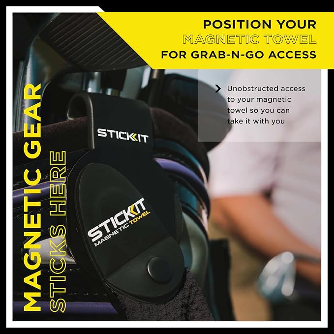 STICKIT Magnetic Golf Bag Landing Pad I Metal Bag Clip - Image 4
