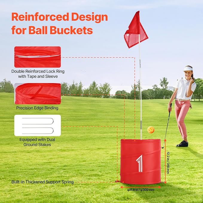 VEVOR Backyard Golf Game, 9 Hole Golf Course, Golf Game Practice Games - Image 4