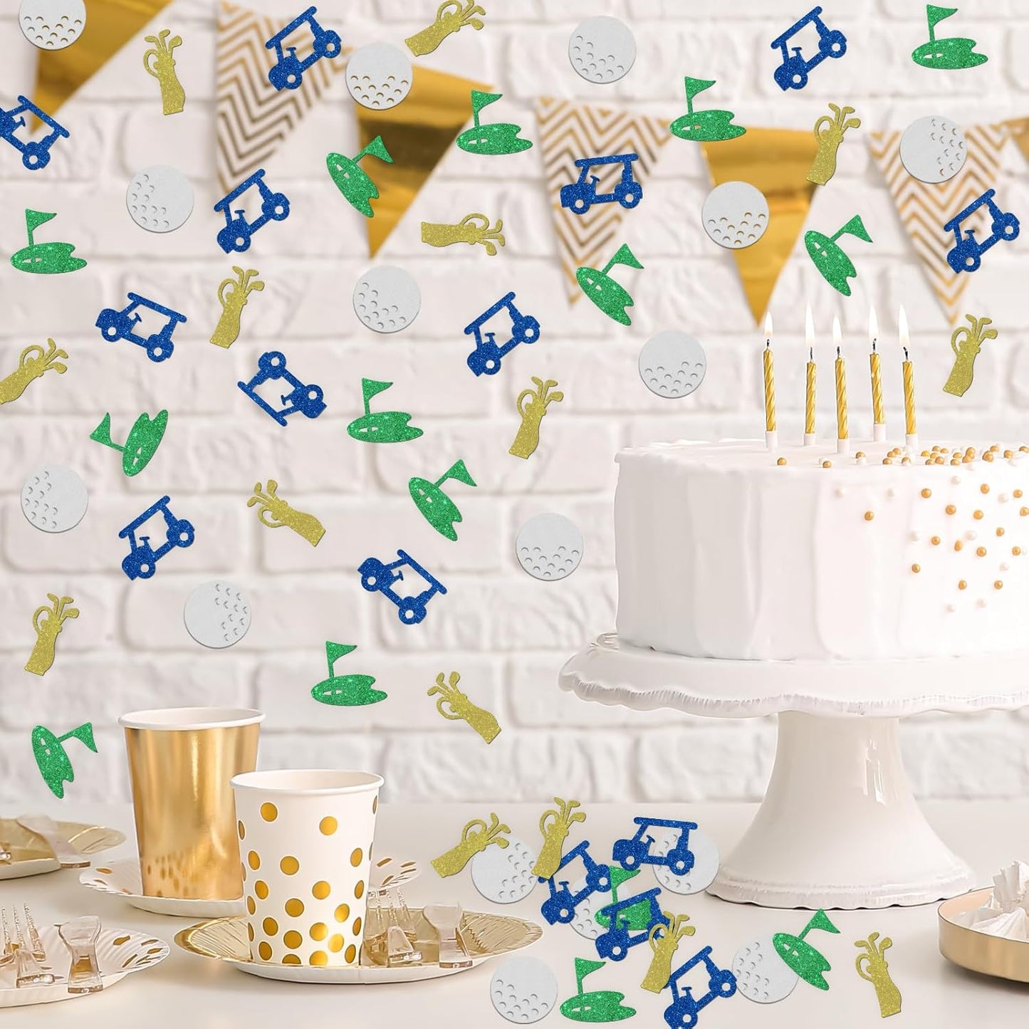 120pcs Golf Confetti - Golf Themed Table Decoration Scatters - Birthday Party Favors Kit - DIY Crafts