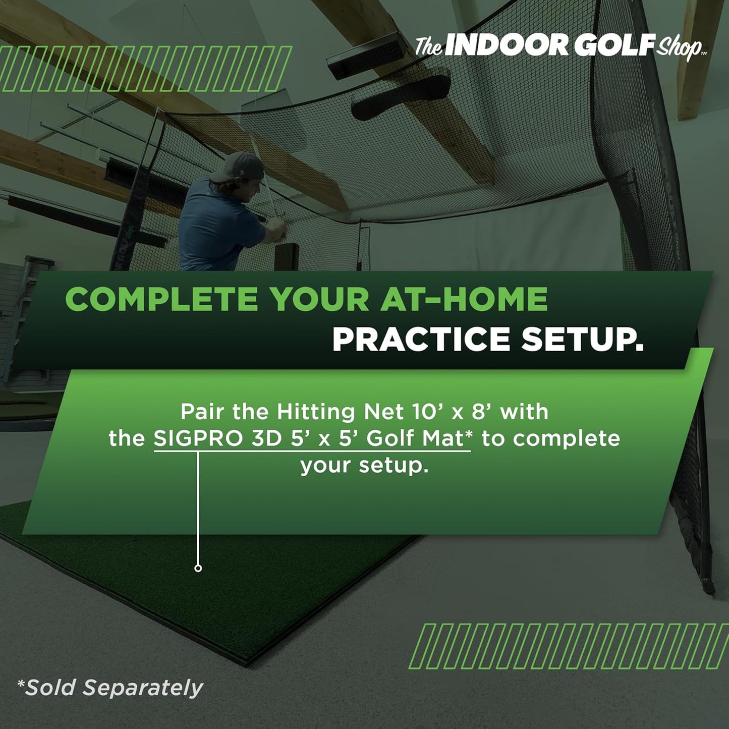 Hitting Net with Target Knotless Golf Net for Indoor and Outdoor Practice - Arrives Ready to Assemble and Use