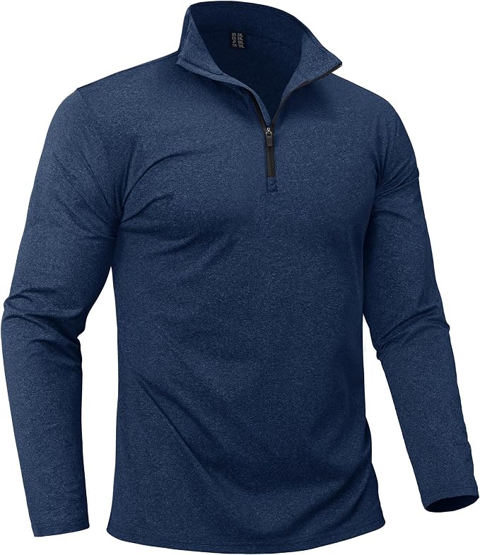 Boladeci Men's Quarter Zip Pullover Premium Fleece Lined Heather Long Sleeve by Boladeci