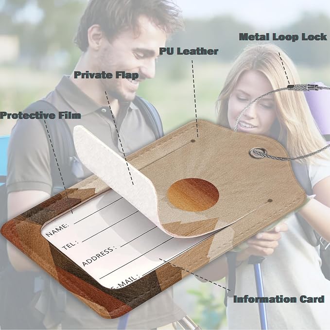 3 Pack PU Leahter Luggage Tag - Image 3
