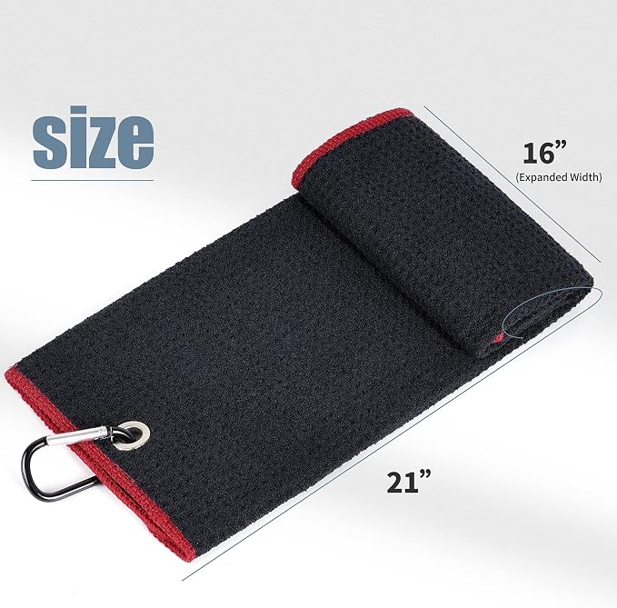 Mile High Life Tri-fold Golf Towel | Premium Microfiber Fabric | Waffle Pattern - Image 4