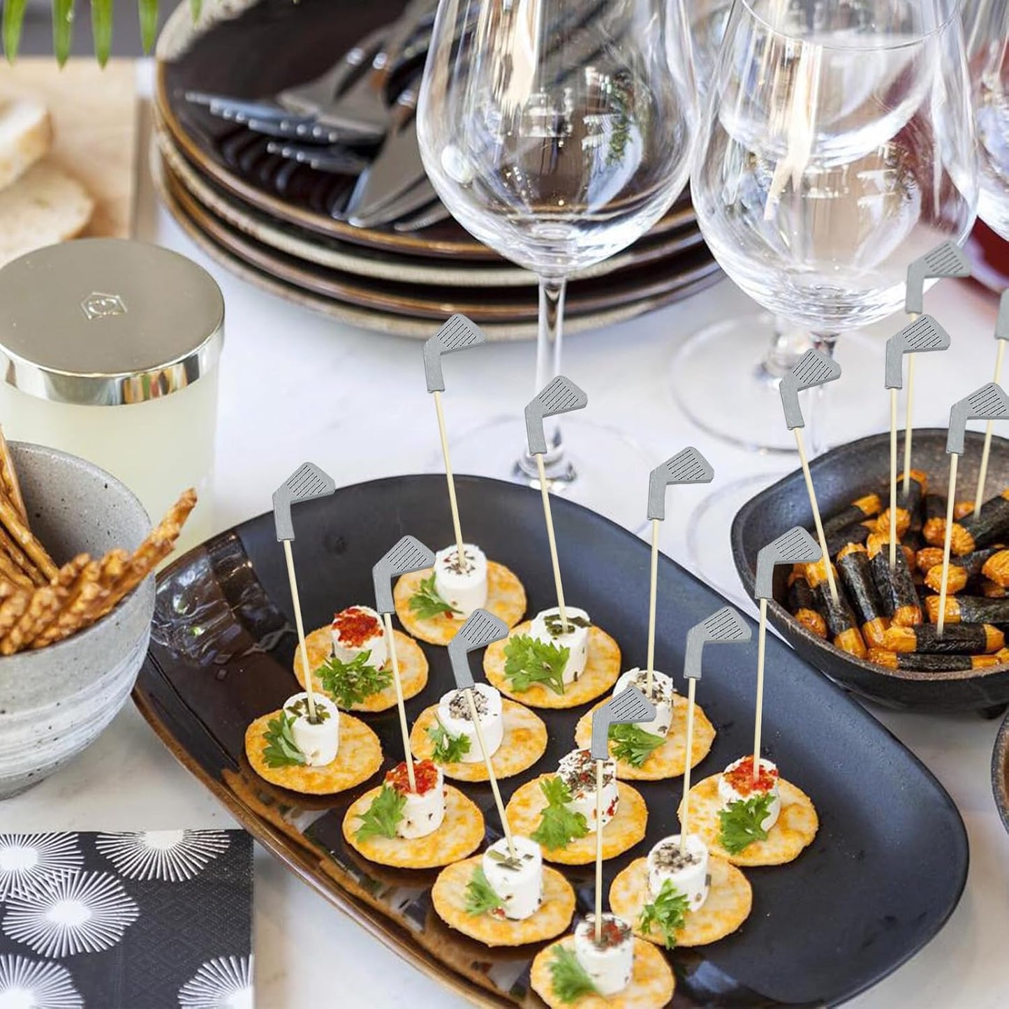 200Pcs Golf Cocktail Picks,4.7 Inch Golf Themed Fruit Toothpick,Party Toothpicks for Appetizers Cocktail Decorations for Party Supplies