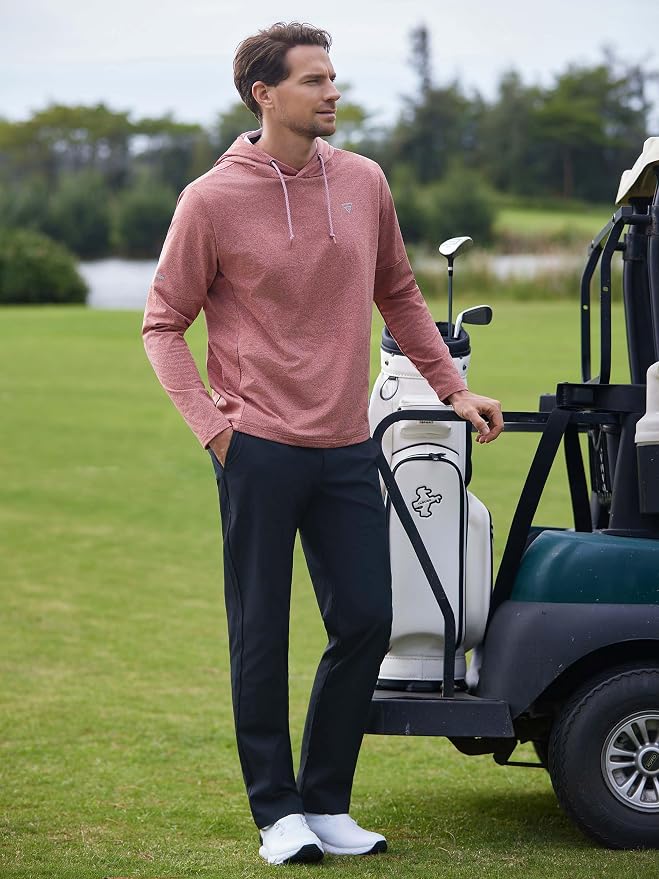Hoodies for Men Golf Fleece Hooded Sweatshirts Dry Fit Athletic Lightweight - Image 4