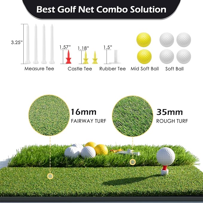 Bearwill Golf Net, 10x7ft Heavy Duty Golf Practice Nets - Image 5