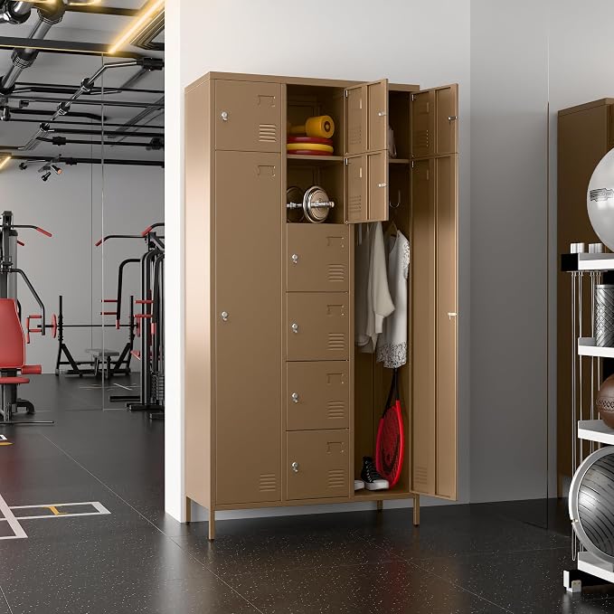 METAN Metal Locker for School Office Gym Bedroom, 10 Doors Steel Storage Locker - Image 2