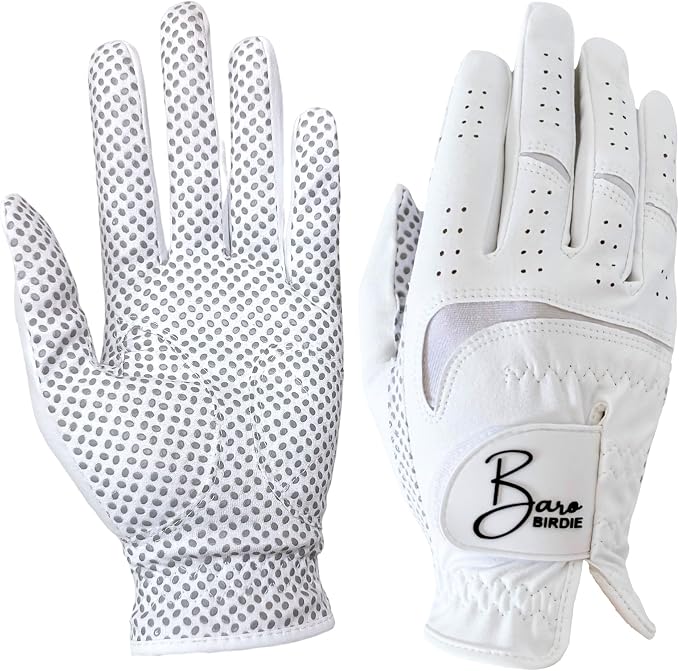 Golf Gloves Both Hands Women's 1 Pair Lightweight Non-Slip Silicone Extra Grip by BAROBIRDIE